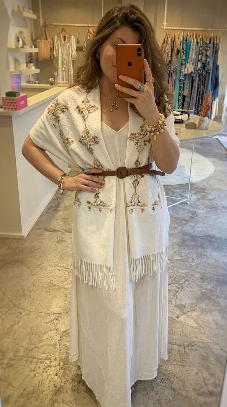 Kimono Bordado Lua — foto 5