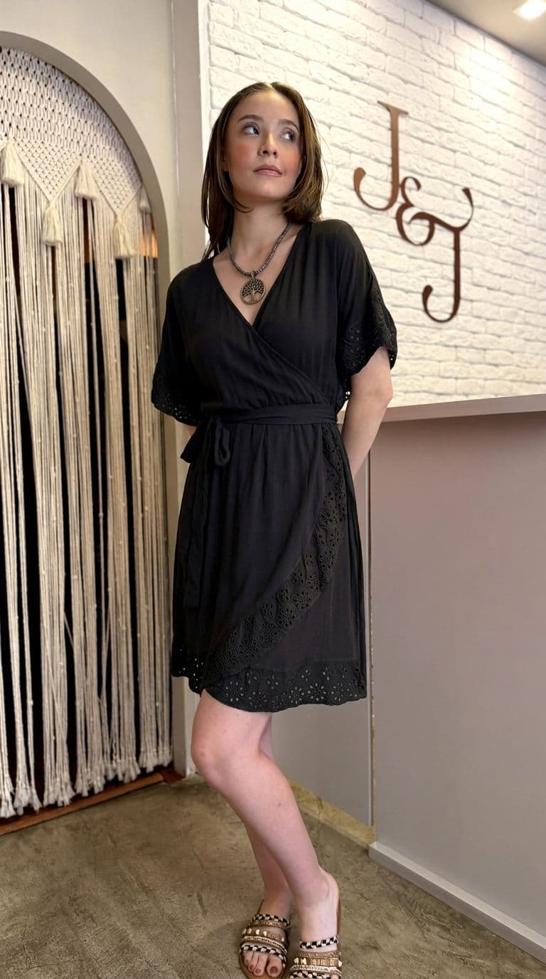 Vestido Curto Laise Preto — foto 1
