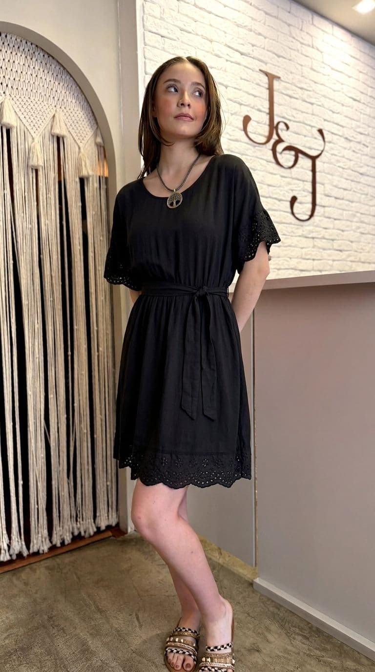 Vestido Curto Laise Preto — foto 4