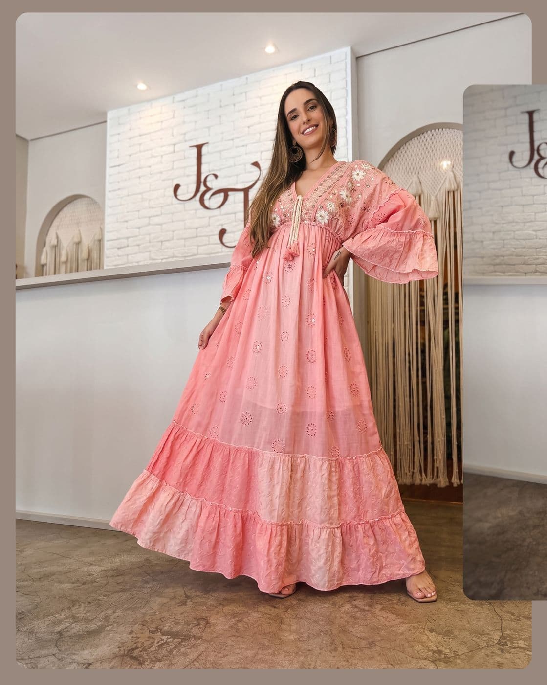 Vestido Longo Rosa Quartzo — foto 1